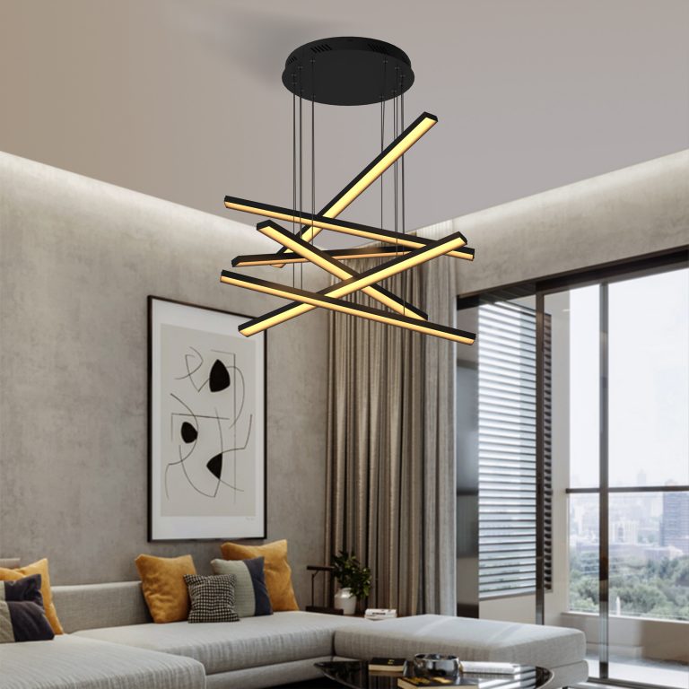 لوستر مدرن مدل سرو آویز کد SC6 مشکی