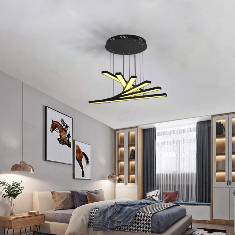 لوستر مدرن مدل سرو آویز کد SC6 مشکی