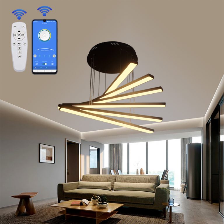 لوستر مدرن مدل سرو آویز کد SC6 مشکی