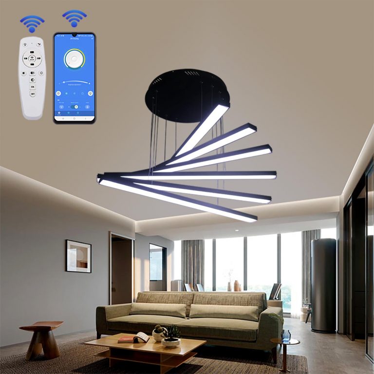 لوستر مدرن مدل سرو آویز کد SC6 مشکی