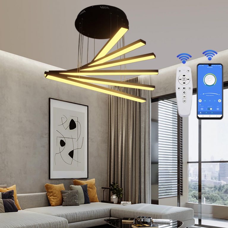 لوستر مدرن مدل سرو آویز کد SC6 مشکی