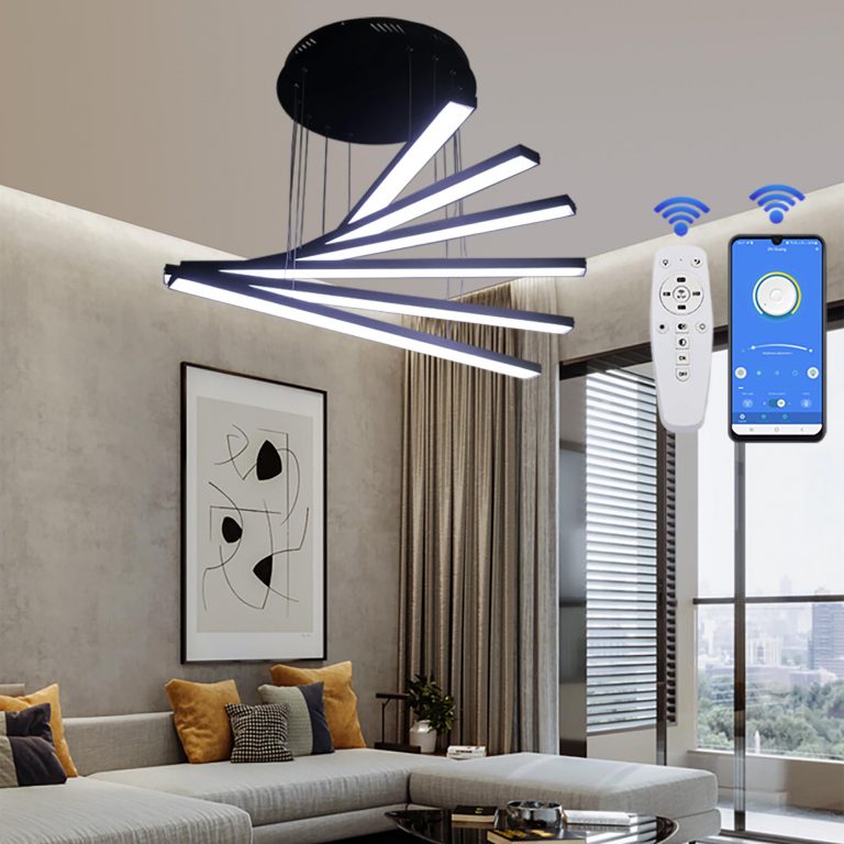 لوستر مدرن مدل سرو آویز کد SC6 مشکی