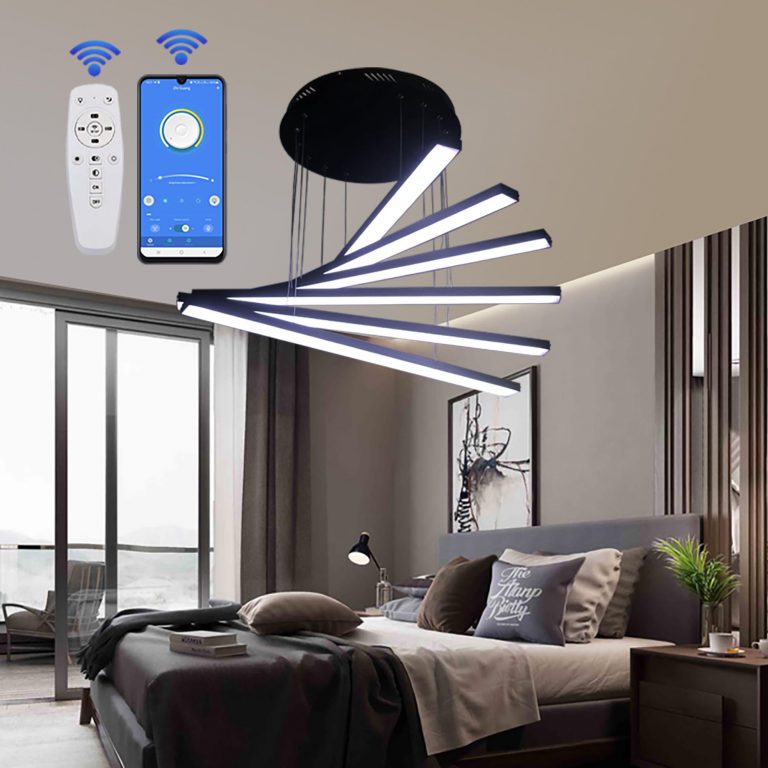 لوستر مدرن مدل سرو آویز کد SC6 مشکی