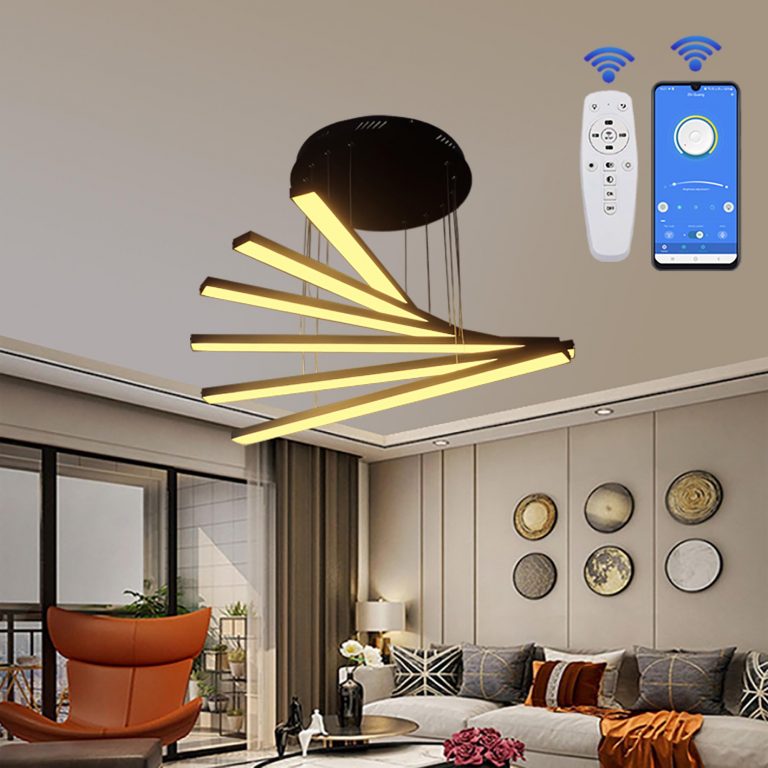 لوستر مدرن مدل سرو آویز کد SC6 مشکی