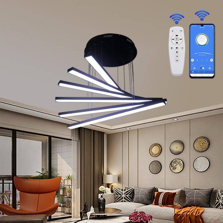 لوستر مدرن مدل سرو آویز کد SC6 مشکی