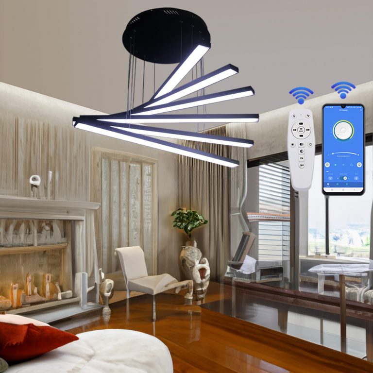 لوستر مدرن مدل سرو آویز کد SC6 مشکی