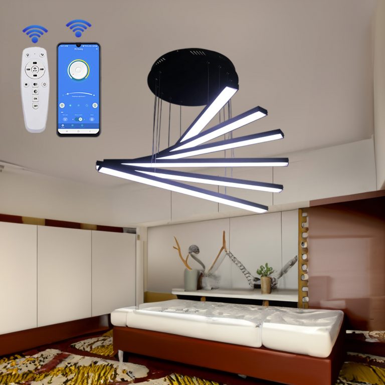 لوستر مدرن مدل سرو آویز کد SC6 مشکی