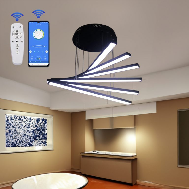 لوستر مدرن مدل سرو آویز کد SC6 مشکی