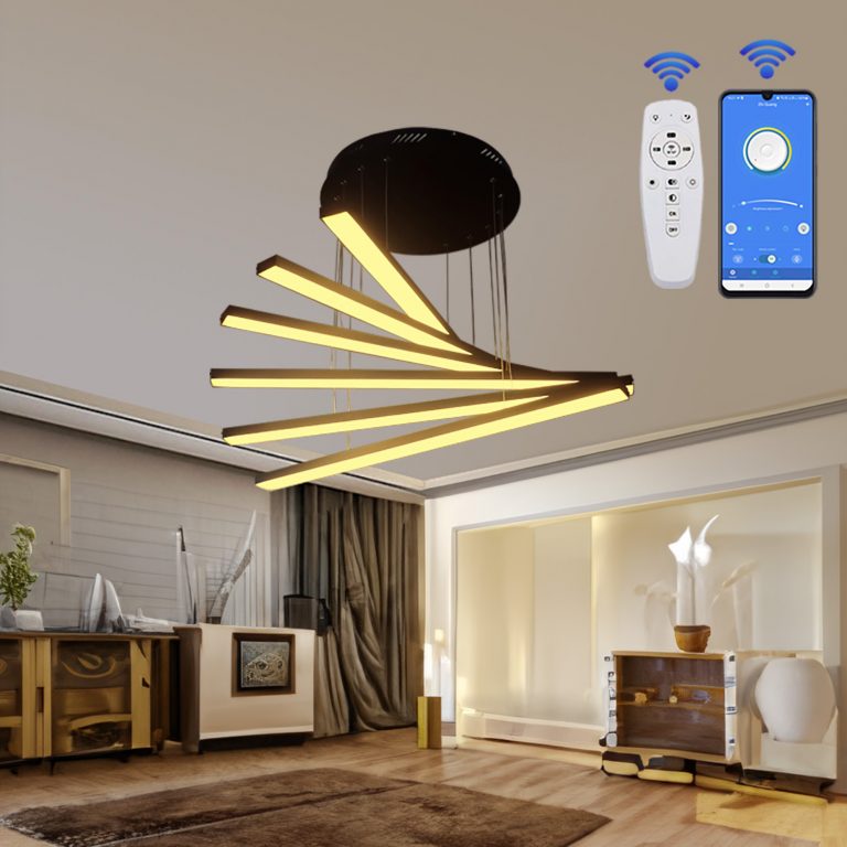 لوستر مدرن مدل سرو آویز کد SC6 مشکی