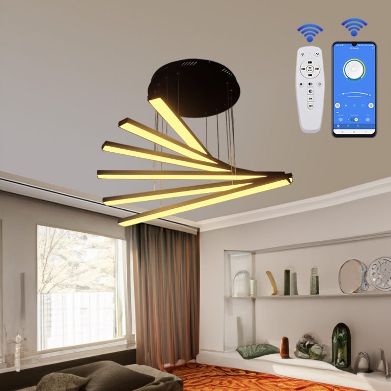 لوستر مدرن مدل سرو آویز کد SC6 مشکی