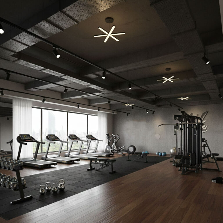 لوستر مدرن مدل سرو آویز چهار شاخه کد SC4 مشکی